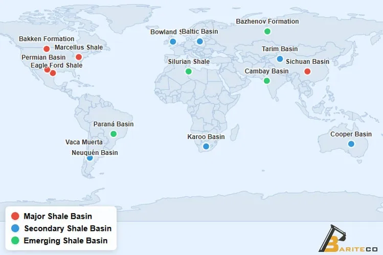 Global Shale Resources Map