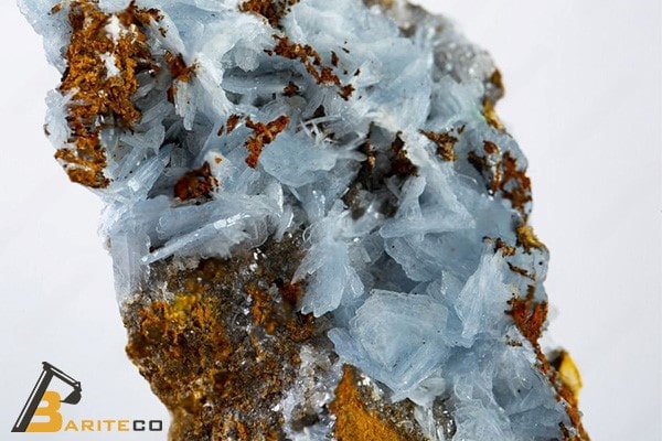 blue barite crystals